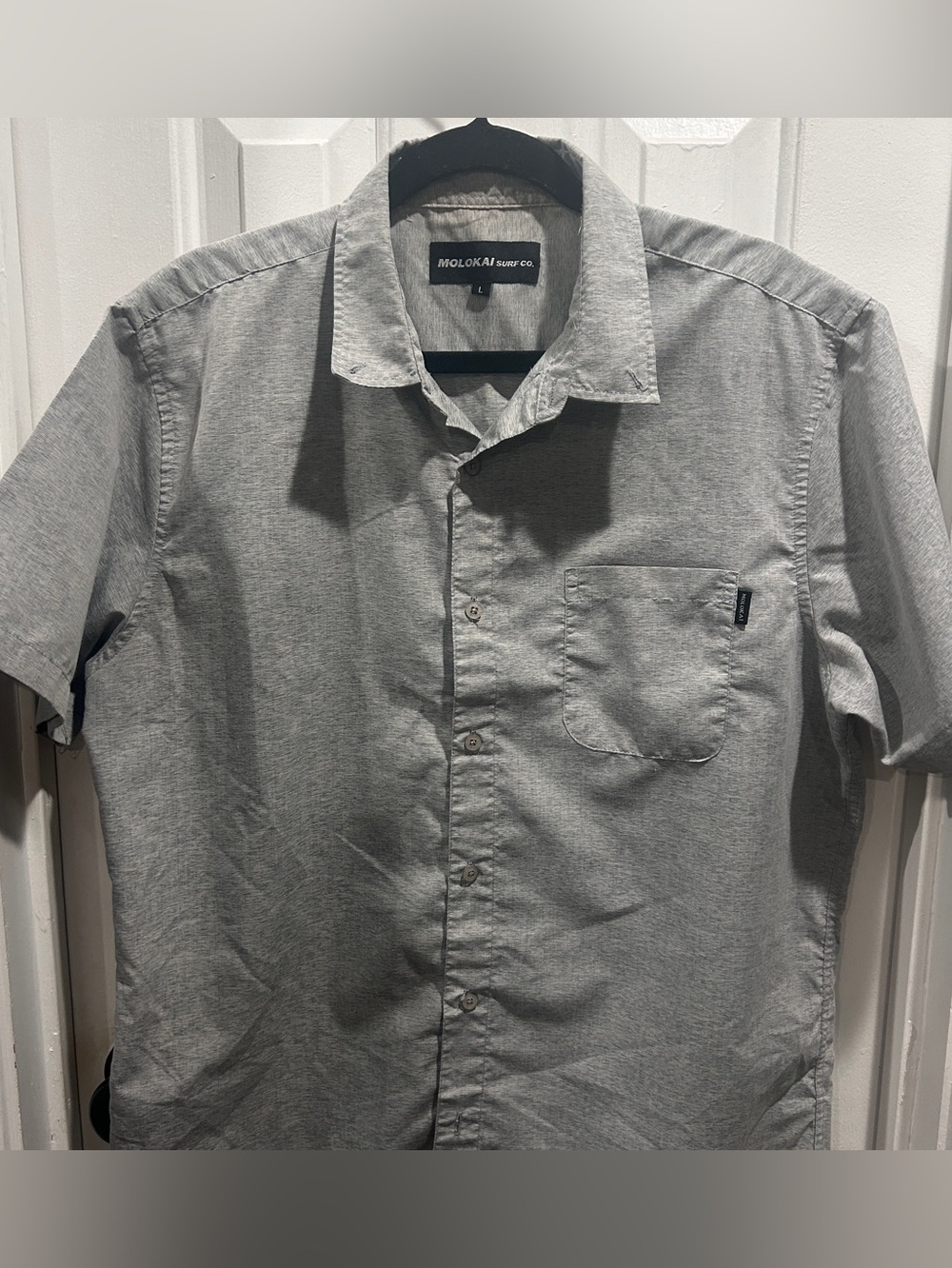 Molokai Short Sleeve Button-Down Shirt in Grey